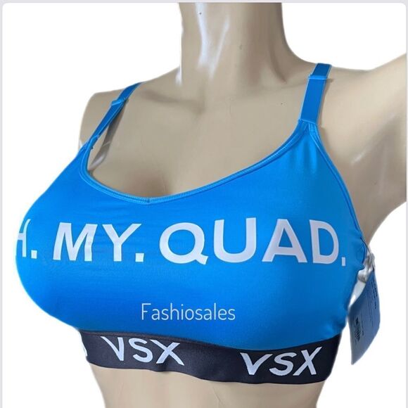 Victoria’s Secret VSX The player Cami sport bra Padded- removable padding blue - Picture 1 of 4